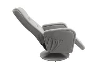 PULSAR recliner z funkcją masażu popielaty