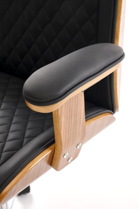 TIMBER fotel gabinetowy orzechowy/czarny