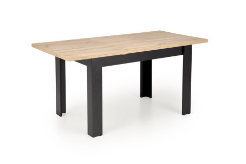 BAGIO stół rozkładany 120-160/80 cm dąb artisan/czarny