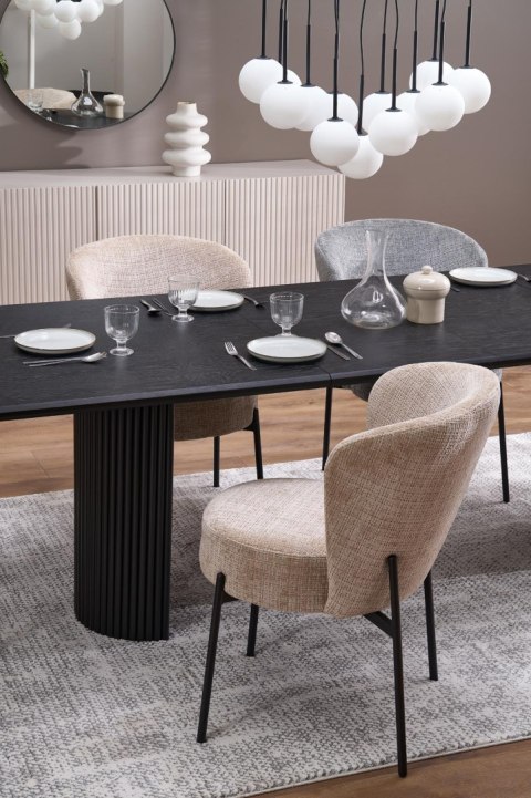 BOLERO stół rozkładany 160-250x90x78 cm dąb naturalny/czarny