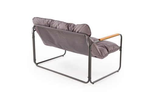 HUDSON, zestaw ogrodowy ( sofa, fotel 2x, ława ), popielaty / brązowy