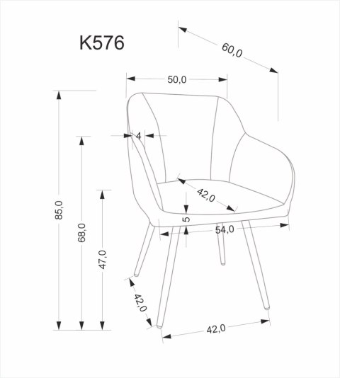 K576 krzesło popielaty