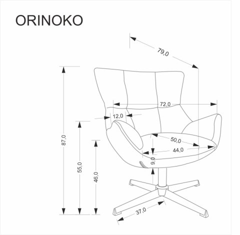 ORINOKO fotel wypoczynkowy beżowy