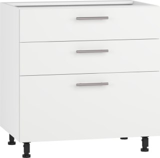 VENTO D3S-80/82 szafka dolna z szufladami, mechanizm Hettich front: biały mat