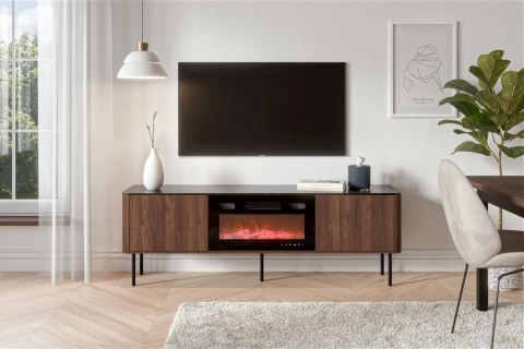 SOLANO RTV-1 stolik RTV orzech warmia / czarny marmur