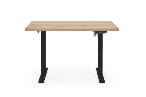 B54 biurko z funkcją regulacji wysokości, blat - dąb artisan, stelaż - czarny
