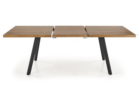 BERLIN stół rozkładany 140-180 cm, blat - orzechowy, stelaż - czarny