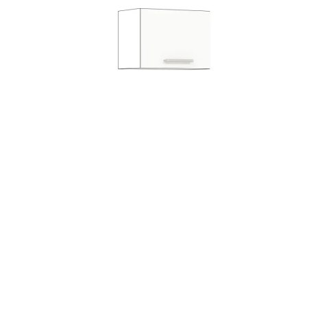 Modena MD06 G50O - niska szafka górna 50 cm, korpus + front - Biały Połysk / Grafit