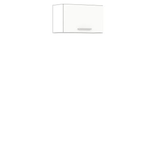 Modena MD07 G60O - niska szafka górna 60 cm, korpus + front - Biały Połysk / Grafit