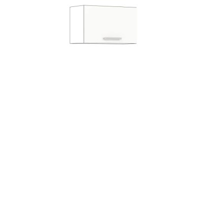 Modena MD07 G60O - niska szafka górna 60 cm, korpus + front - Biały Połysk / Grafit