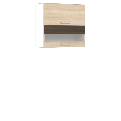 Modena MD09 G80W - szafka górna witryna 80 cm, korpus + front - Rijeka Jasna / Rijeka Ciemna