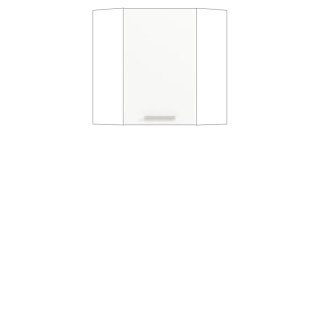 Modena MD10 G60NW - szafka górna narożna 60 cm, korpus + front - Biały Połysk / Grafit