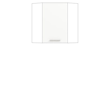 Modena MD10 G60NW - szafka górna narożna 60 cm, korpus + front - Biały Połysk / Grafit
