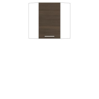 Modena MD10 G60NW - szafka górna narożna 60 cm, korpus + front - Rijeka Ciemna / Rijeka Jasna
