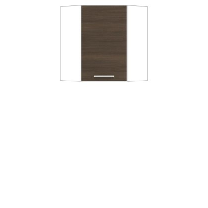 Modena MD10 G60NW - szafka górna narożna 60 cm, korpus + front - Rijeka Ciemna / Rijeka Jasna