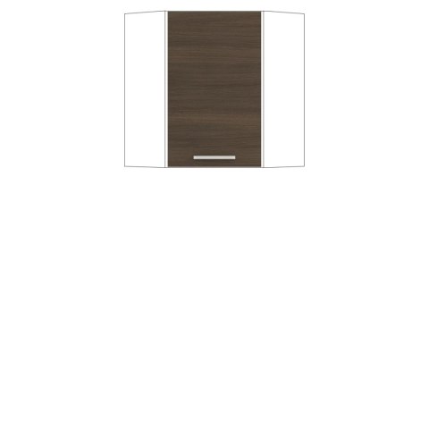 Modena MD10 G60NW - szafka górna narożna 60 cm, korpus + front - Rijeka Ciemna / Rijeka Jasna