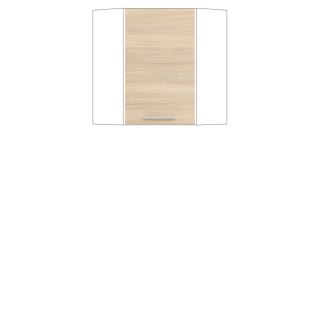Modena MD10 G60NW - szafka górna narożna 60 cm, korpus + front - Rijeka Jasna / Rijeka Ciemna
