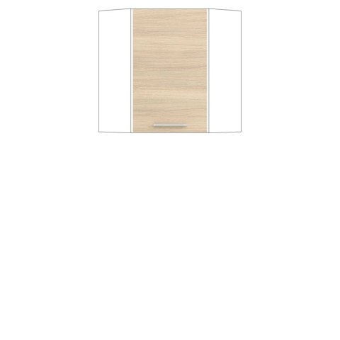 Modena MD10 G60NW - szafka górna narożna 60 cm, korpus + front - Rijeka Jasna / Rijeka Ciemna
