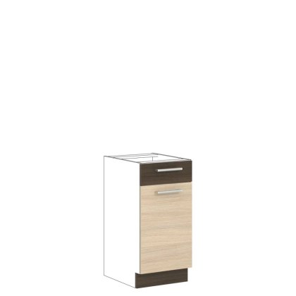 Modena MD13 D40S1 - szafka dolna 40 cm z szufladą, korpus + front - Rijeka Jasna / Rijeka Ciemna