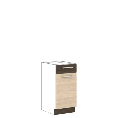 Modena MD13 D40S1 - szafka dolna 40 cm z szufladą, korpus + front - Rijeka Jasna / Rijeka Ciemna