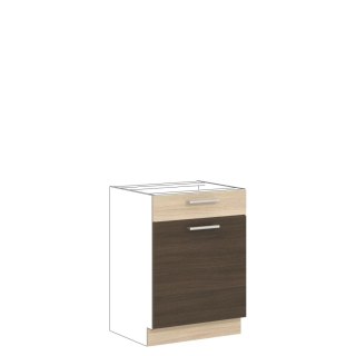 Modena MD16 D60S1 - szafka dolna 60 cm z szufladą, korpus + front - Rijeka Ciemna / Rijeka Jasna