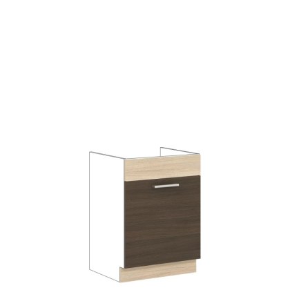 Modena MD18 D60Z - szafka dolna pod zlewozmywak 60 cm, korpus + front - Rijeka Ciemna / Rijeka Jasna