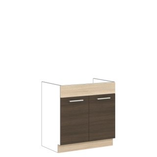 Modena MD19 D80Z - szafka dolna pod zlewozmywak 80 cm, korpus + front - Rijeka Ciemna / Rijeka Jasna