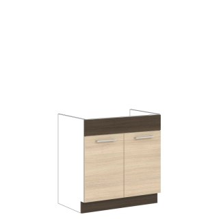 Modena MD19 D80Z - szafka dolna pod zlewozmywak 80 cm, korpus + front - Rijeka Jasna / Rijeka Ciemna