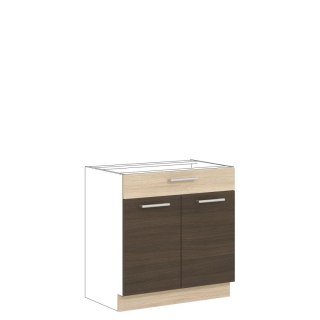 Modena MD20 D80S1 - szafka dolna 80 cm z szufladą, korpus + front - Rijeka Ciemna / Rijeka Jasna