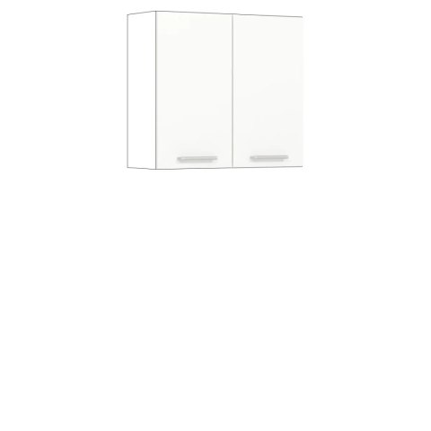Modena MD26 G80 - szafka górna 80 cm, korpus + front - Biały Połysk / Grafit