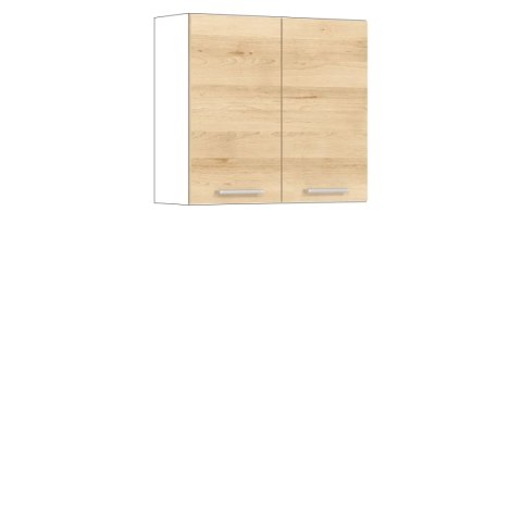 Modena MD26 G80 - szafka górna 80 cm, korpus + front - Buk / Biały Połysk