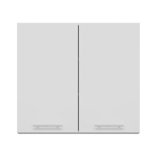 Tiffany T11 G80 - szafka górna 80 cm - biały/szary połysk