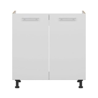 Tiffany T24 D80Z - szafka dolna pod zlewozmywak 80 cm - biały/szary połysk
