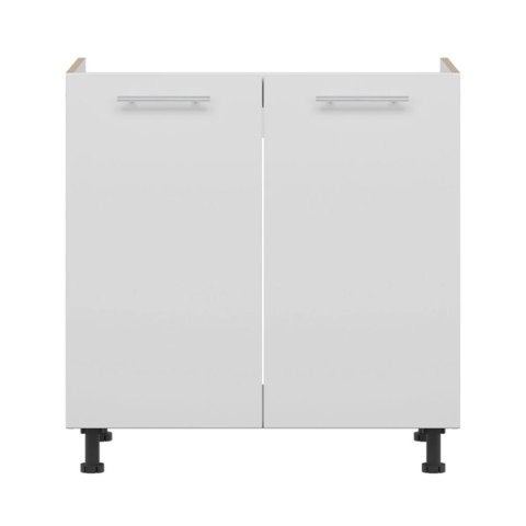 Tiffany T24 D80Z - szafka dolna pod zlewozmywak 80 cm - biały/szary połysk