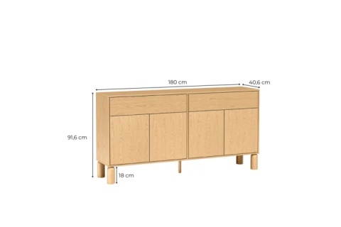 Komoda Sanden SN-1 180 cm - Dąb Bookmatch