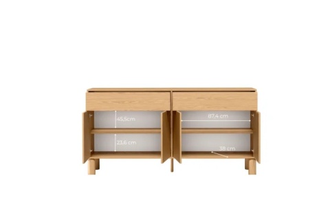 Komoda Sanden SN-1 180 cm - Dąb Bookmatch