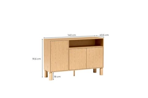 Komoda Sanden SN-2 140 cm - Dąb Bookmatch