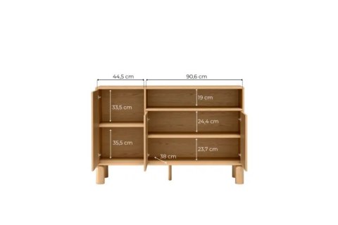 Komoda Sanden SN-2 140 cm - Dąb Bookmatch