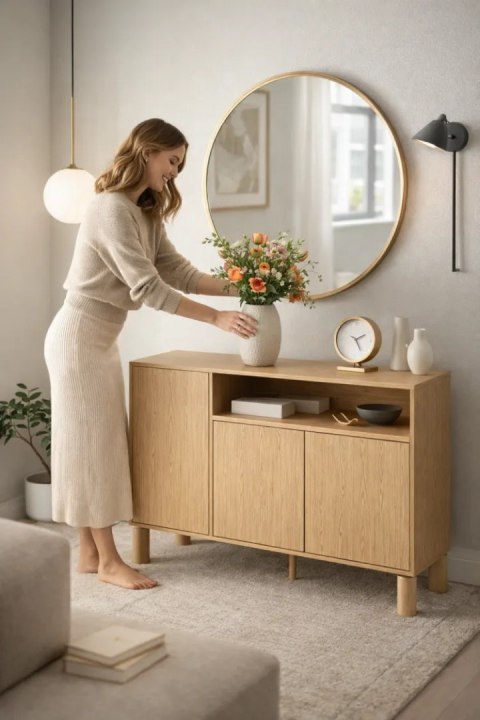 Komoda Sanden SN-2 140 cm - Dąb Bookmatch