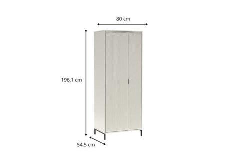 LINKaSTYLES LS-11 szafa dwudrzwiowa z półkami i drążkiem
