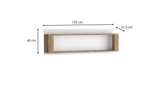 Livinio L-12 półka BOX 120 cm Ribbeck biały połysk