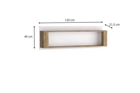 Livinio L-12 półka BOX 120 cm Ribbeck biały połysk