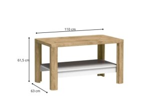 Livinio L-13 ława kawowa 110 cm Ribbeck i biały połysk