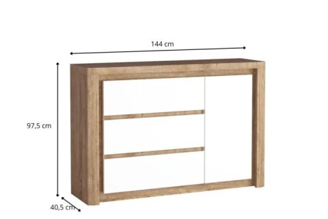 Livinio L-15 komoda 144 cm z szufladami i szafką