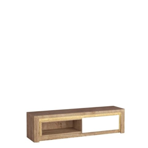 Livinio L-9 szafka RTV 162 cm Ribbeck biały połysk LED