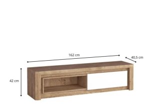 Livinio L-9 szafka RTV 162 cm Ribbeck biały połysk LED