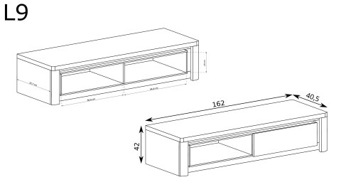 Livinio L-9 szafka RTV 162 cm Ribbeck biały połysk LED