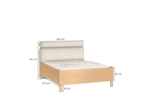 Łóżko Sanden SN-11 160 × 200 cm z pojemnikiem