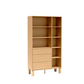 Regał Sanden SN-8 110 × 197 cm - Dąb Bookmatch