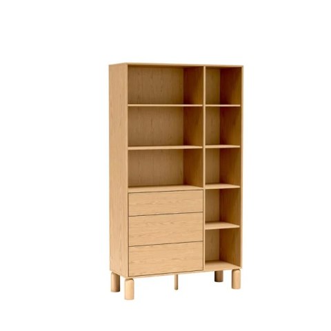 Regał Sanden SN-8 110 × 197 cm - Dąb Bookmatch